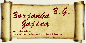 Borjanka Gajica vizit kartica